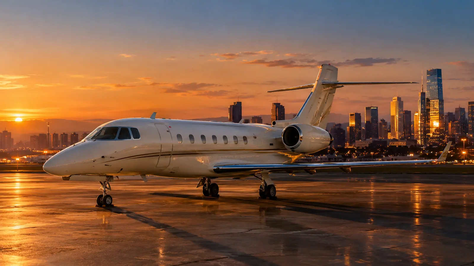 Private jet near the US