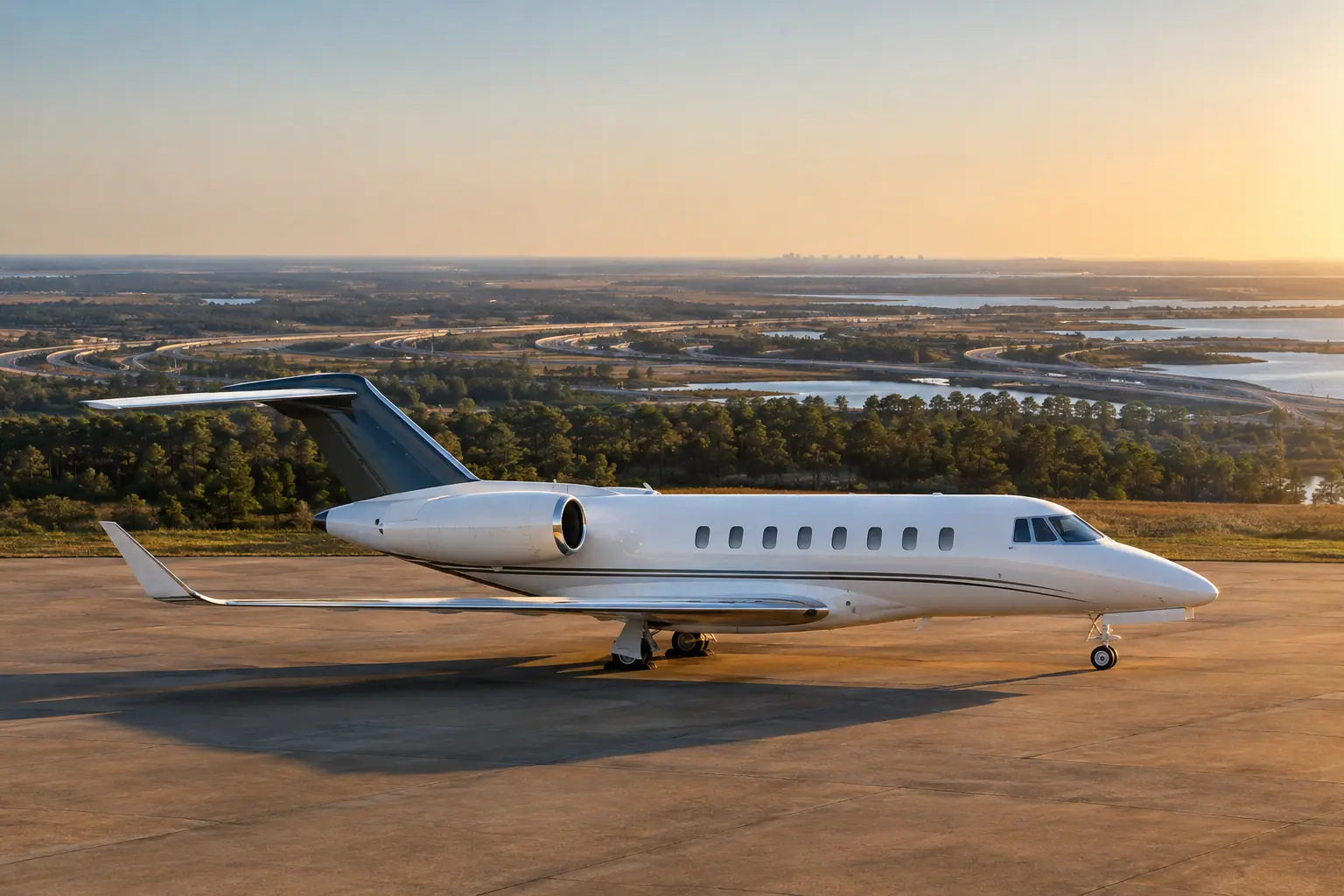 Private jet in Houston